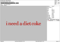 Coketext 02 Embroidery File 6 sizes