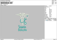 Jamintext 01 Embroidery File 6 sizes