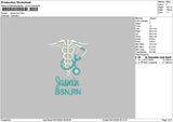 Jamintext 01 Embroidery File 6 sizes