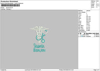 Jamintext 01 Embroidery File 6 sizes