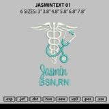 Jamintext 01 Embroidery File 6 sizes