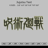 Jujutsu Text Embroidery