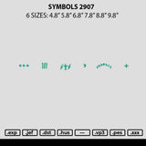 Symbols 2907 Embroidery File 6 sizes