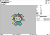Kitty Blue Embroidery File 6 sizes