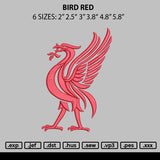 Bird Red Embroidery File 6 sizes