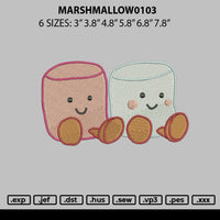Marshmallow0103 Embroidery File 6 sizes