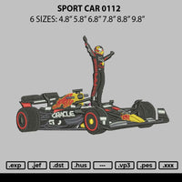 Sport Car 0112 Embroidery File 6 sizes