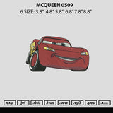 Mcqueen 0509 Embroidery File 6 sizes