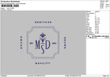 Mdstext V2 Embroidery File 6 sizes