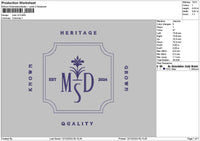Mdstext V2 Embroidery File 6 sizes