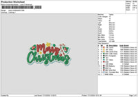 Christmastext 1712 Embroidery File 6 sizes