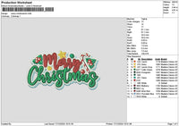 Christmastext 1712 Embroidery File 6 sizes