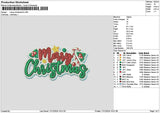 Christmastext 1712 Embroidery File 6 sizes