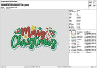 Christmastext 1712 Embroidery File 6 sizes