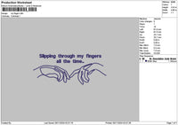 Fingerstext Embroidery File 6 sizes