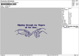 Fingerstext Embroidery File 6 sizes