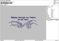 Fingerstext Embroidery File 6 sizes