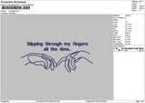 Fingerstext Embroidery File 6 sizes