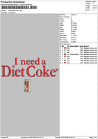 Coketext 2912 Embroidery File 6 sizes