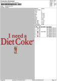 Coketext 2912 Embroidery File 6 sizes