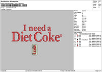 Coketext 2912 Embroidery File 6 sizes