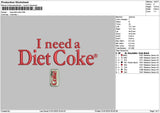 Coketext 2912 Embroidery File 6 sizes
