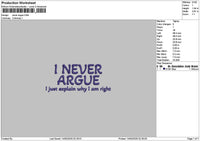 Nevertext Embroidery File 6 sizes