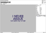 Nevertext Embroidery File 6 sizes
