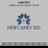 Caneytext Embroidery File 6 sizes