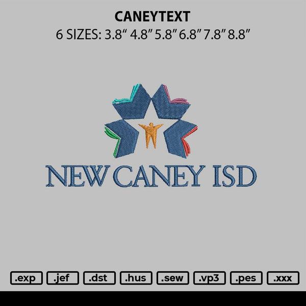 Caneytext Embroidery File 6 sizes