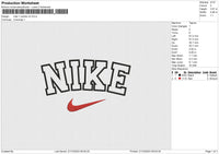 Nike 1 outline v2 Embroidery