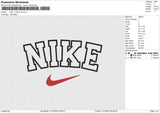 Nike 1 outline v2 Embroidery