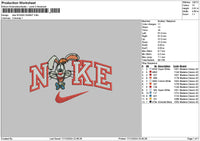 Nike Rabbit 1712 Embroidery File 6 sizes