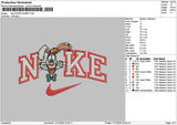 Nike Rabbit 1712 Embroidery File 6 sizes