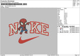 Nike Spider Chibi 0302 Embroidery File 6 sizes