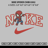 Nike Spider Chibi 0302 Embroidery File 6 sizes