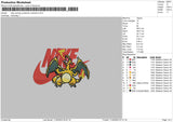 Nike Swoosh Charizard Embroidery File 6 sizes