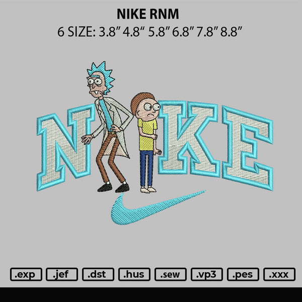 Nike Swoosh Rnm Embroidery File 6 sizes