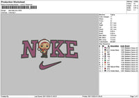 Nike Xmas Man Chibi Embroidery File 6 sizes