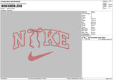 Nike Bow 0302 Embroidery File 6 sizes