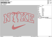 Nike Bow 0302 Embroidery File 6 sizes