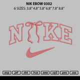 Nike Bow 0302 Embroidery File 6 sizes