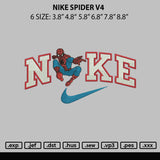 Nike Spider V4 Embroidery File 6 sizes