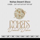 Nohas desert disco Embroidery File 6 size