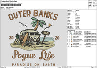 Lifetext1012 Embroidery File 6 sizes
