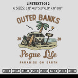 Lifetext1012 Embroidery File 6 sizes