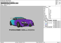 Car Purple 1902 Embroidery File 6 sizes