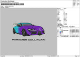 Car Purple 1902 Embroidery File 6 sizes
