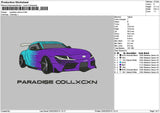 Car Purple 1902 Embroidery File 6 sizes