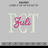 Zulitext Embroidery File 6 sizes